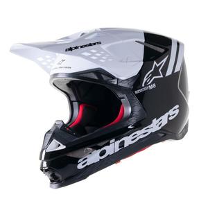 Alpinestars Supertech S-M8 Radium 2 Motocross-Helm schwarz-weiß