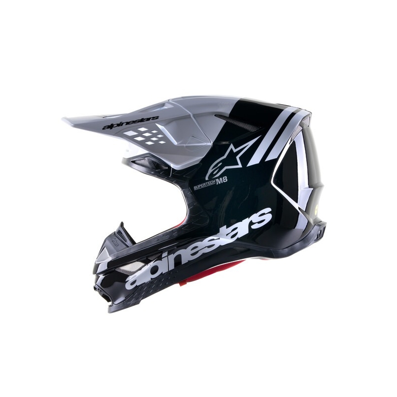 Alpinestars Supertech S-M8 Radium 2 Motocross-Helm schwarz-weiß