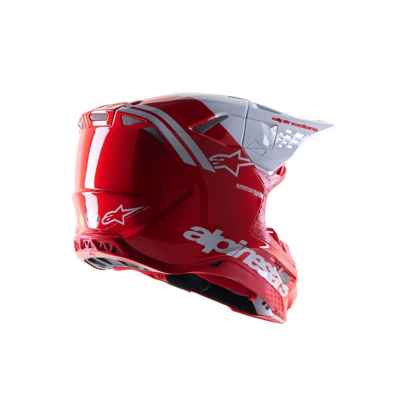 Motocross-Helm Alpinestars Supertech S-M8 Radium 2 rot-weiß