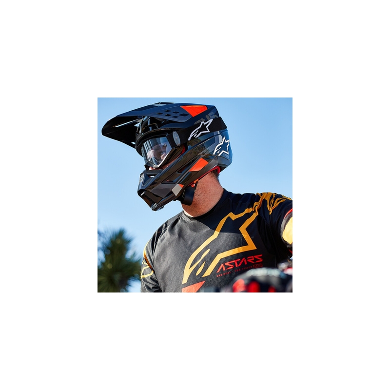 Motocross-Helm Alpinestars S-M5 Rover Anthrazit-Fluorot-Tarngrau