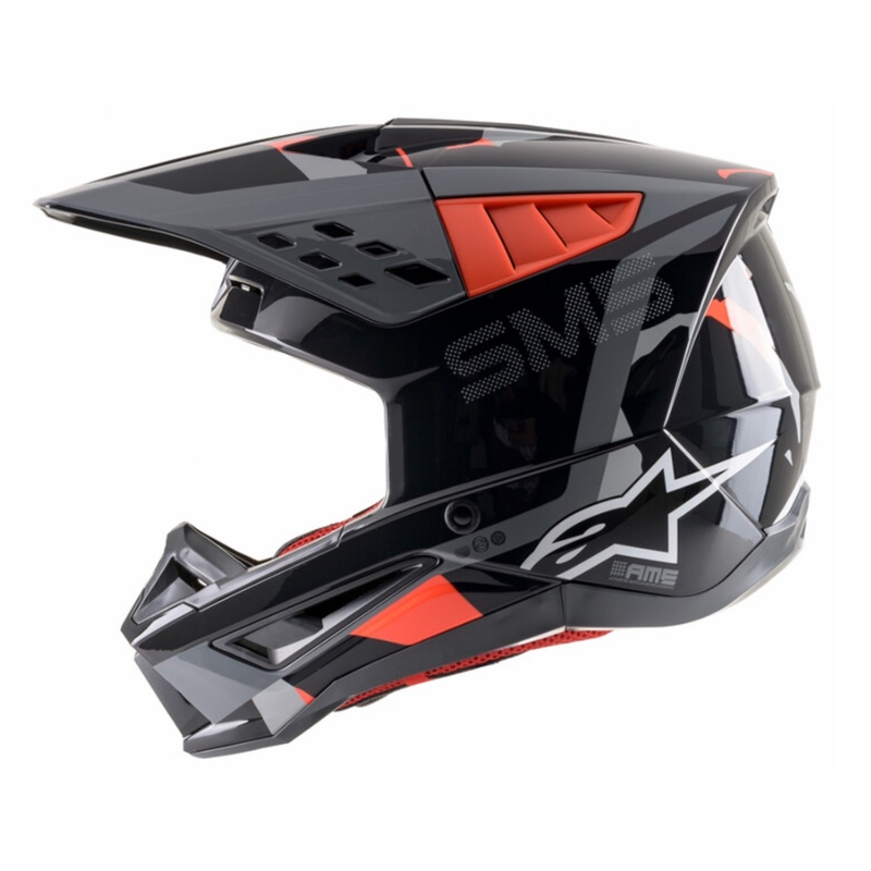 Motocross-Helm Alpinestars S-M5 Rover Anthrazit-Fluorot-Tarngrau