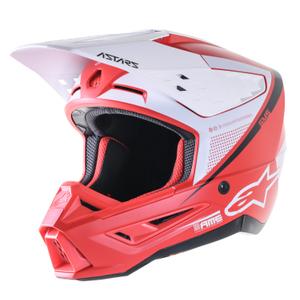 Motocross-Helm Alpinestars S-M5 Rayon rot-weiß-schwarz matt