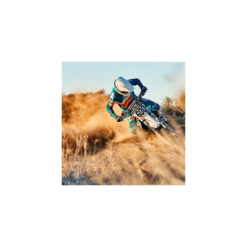 Alpinestars S-M5 Solid weiß glänzender Motocross-Helm
