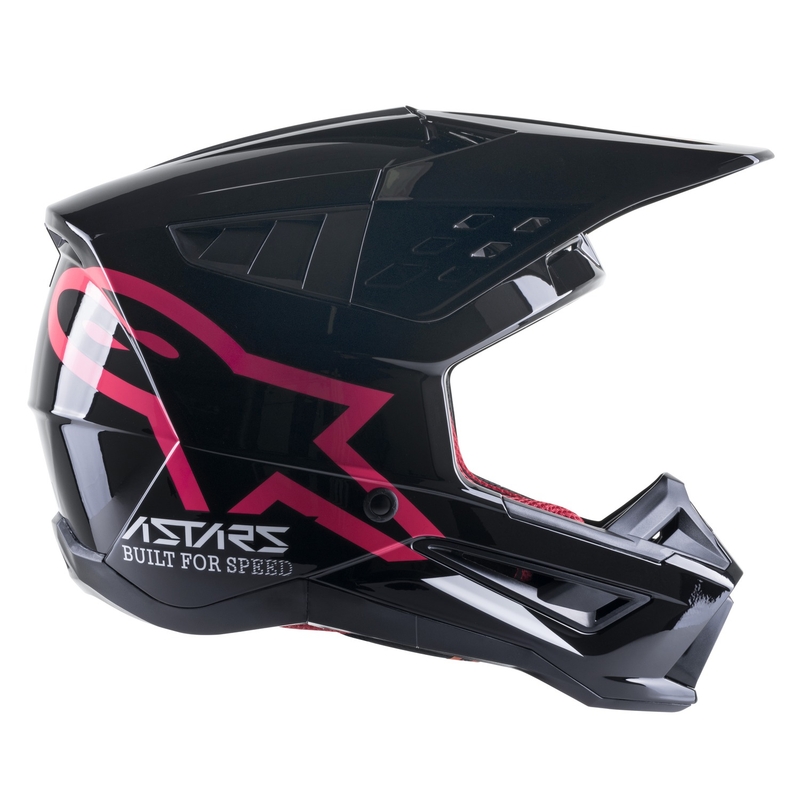 Alpinestars S-M5 Compass Motocross-Helm schwarz-rosa