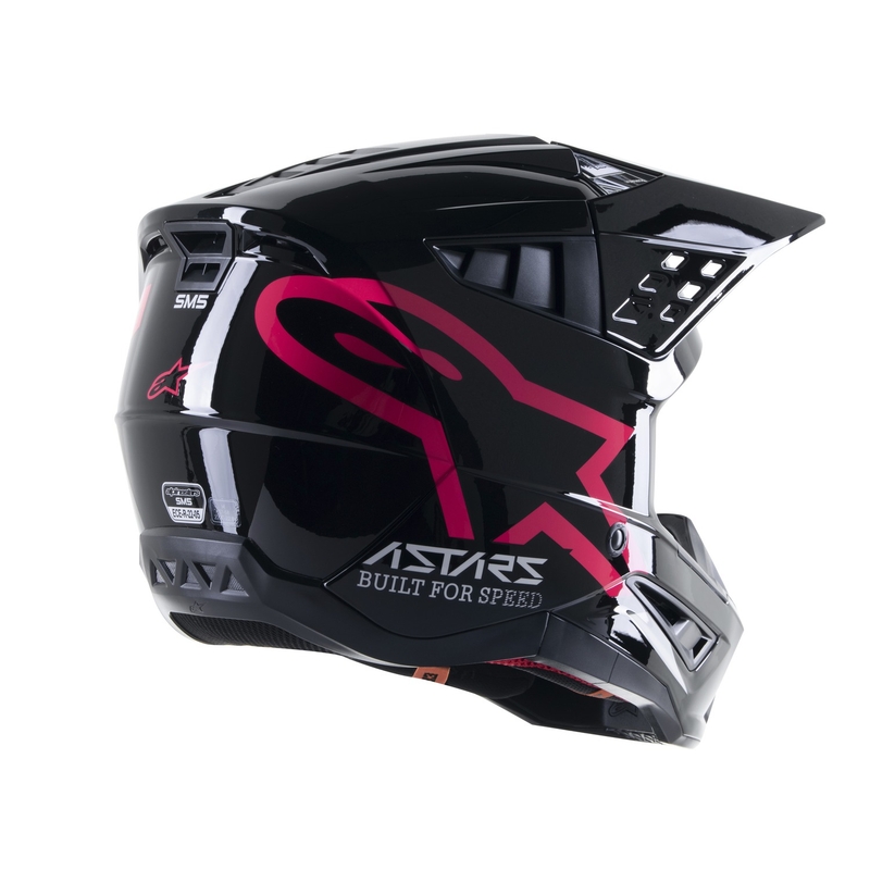 Alpinestars S-M5 Compass Motocross-Helm schwarz-rosa