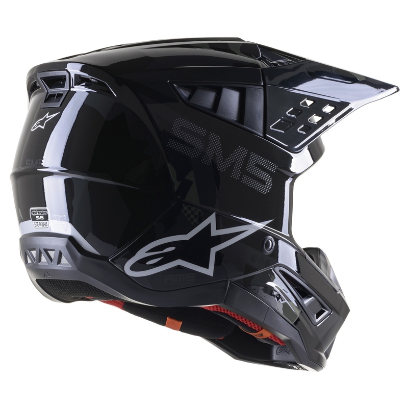Alpinestars S-M5 Rover Motocrosshelm Schwarz-Anthrazit-Camouflage glänzend