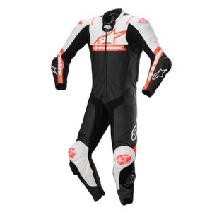 Alpinestars Missile 2 Ward Ledermotorradanzug schwarz-weiß-fluorot