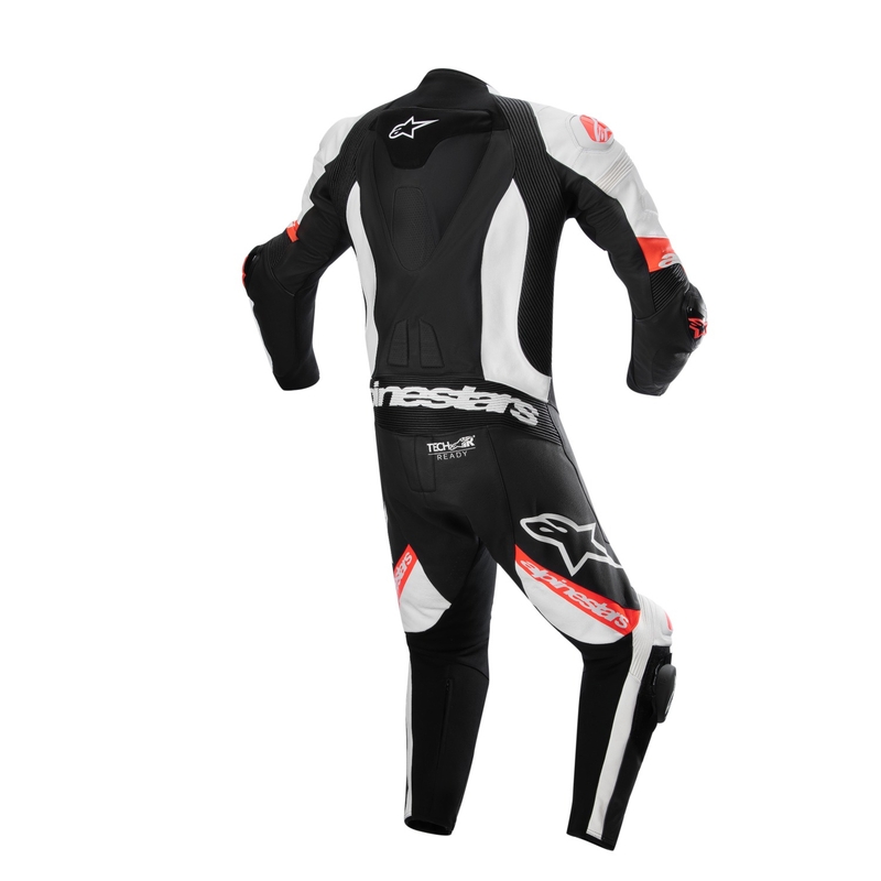 Alpinestars Missile 2 Ward Ledermotorradanzug schwarz-weiß-fluorot