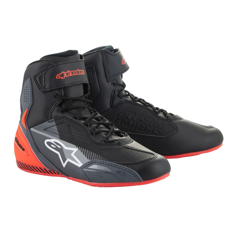 Alpinestars Faster-3 Motorradstiefel Schwarz-Grau-Fluorot