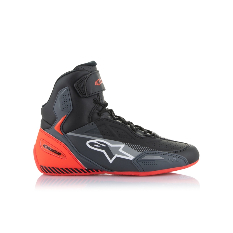 Alpinestars Faster-3 Motorradstiefel Schwarz-Grau-Fluorot