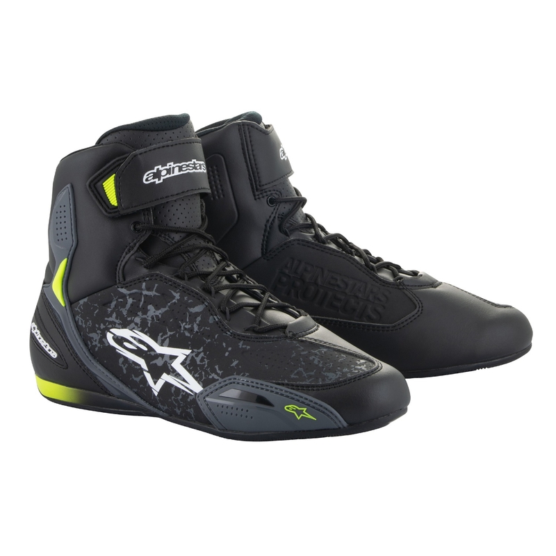 Alpinestars Faster-3 Motorradstiefel schwarz-fluo gelb