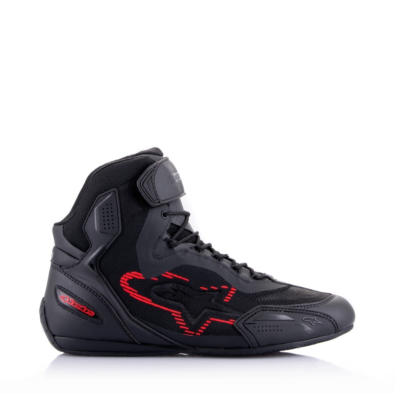 Alpinestars Faster-3 Rideknit Motorradstiefel schwarz-dunkelgrau-rot