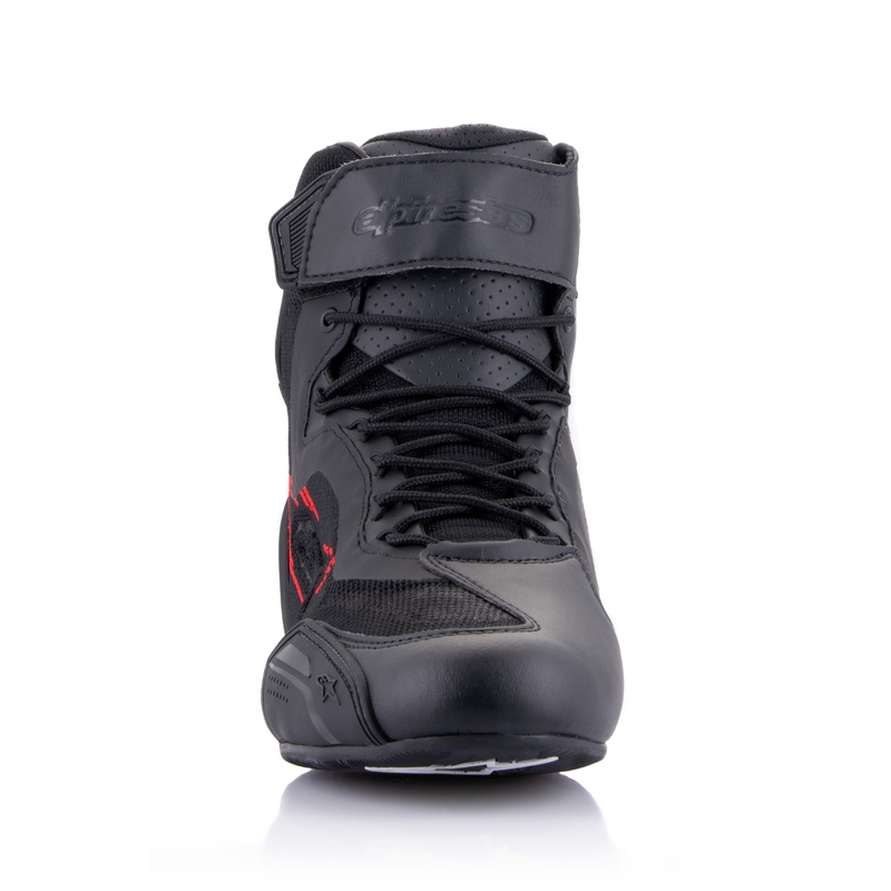 Alpinestars Faster-3 Rideknit Motorradstiefel schwarz-dunkelgrau-rot