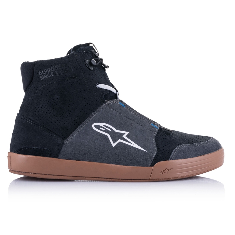 Alpinestars Chrome Motorradstiefel Schwarz-Grau-Braun-Blau