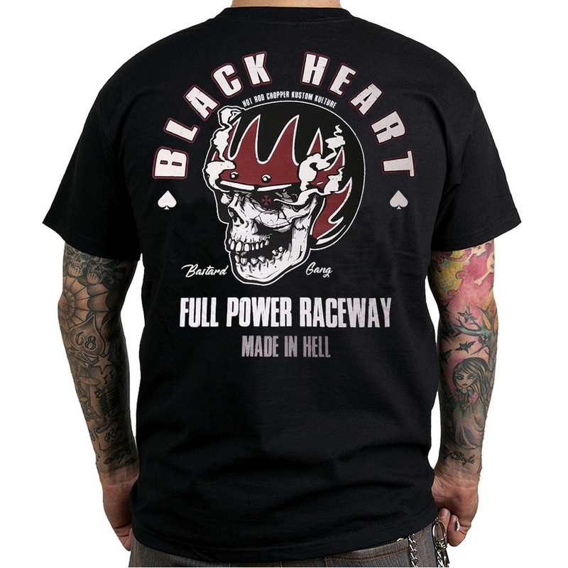 Herren-T-Shirt Schwarzes Herz Full Power Ausverkauf
