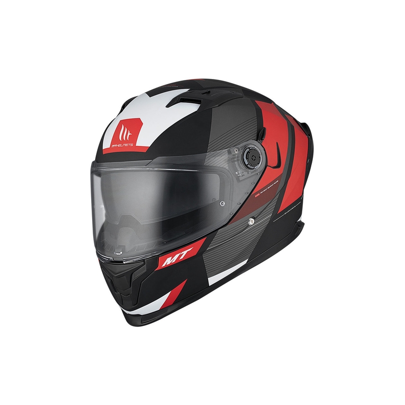 Integrierter Motorradhelm MT BRAKER SV Chento B5 mattschwarz-grau-rot