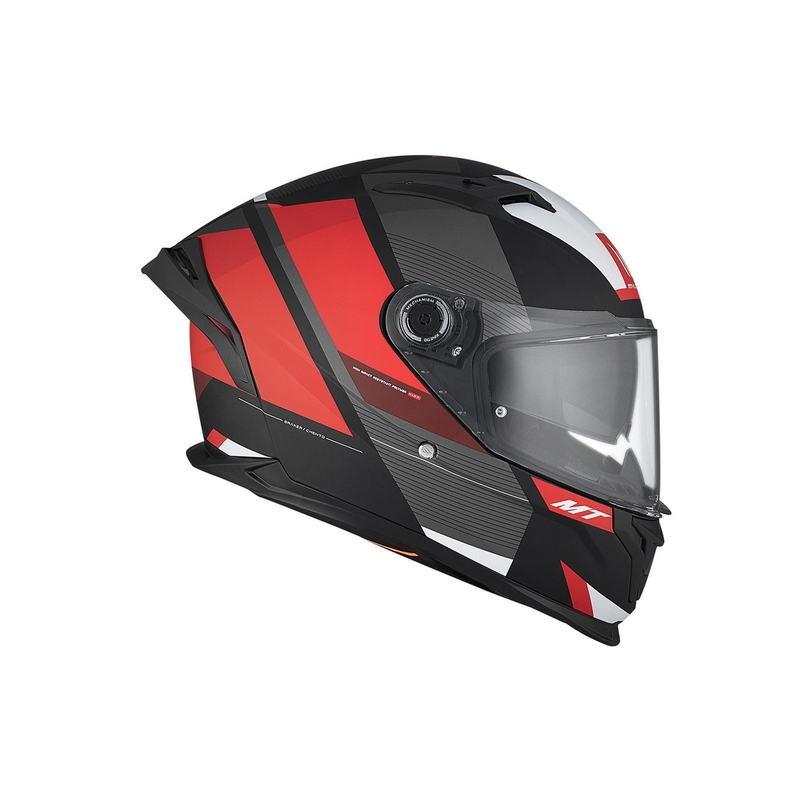 Integrierter Motorradhelm MT BRAKER SV Chento B5 mattschwarz-grau-rot