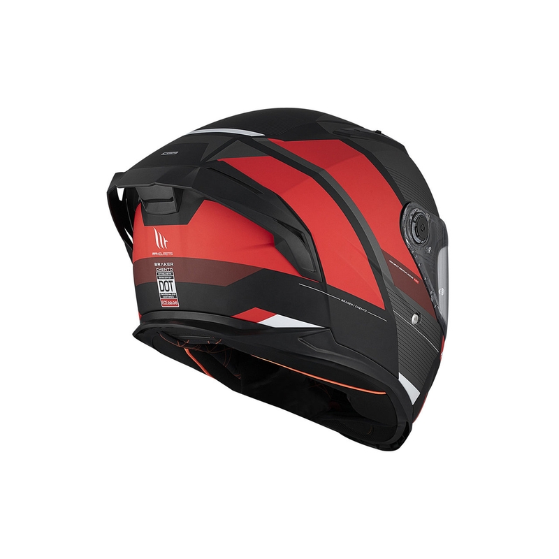 Integrierter Motorradhelm MT BRAKER SV Chento B5 mattschwarz-grau-rot