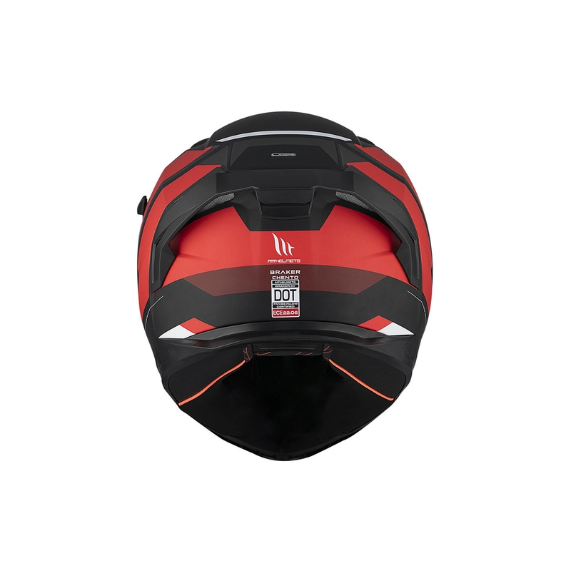 Integrierter Motorradhelm MT BRAKER SV Chento B5 mattschwarz-grau-rot
