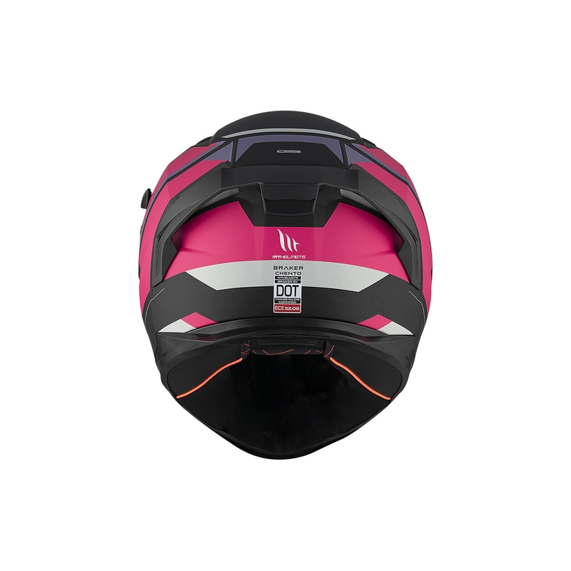 Integrierter Motorradhelm MT BRAKER SV Chento B9 mattschwarz-lila-rosa