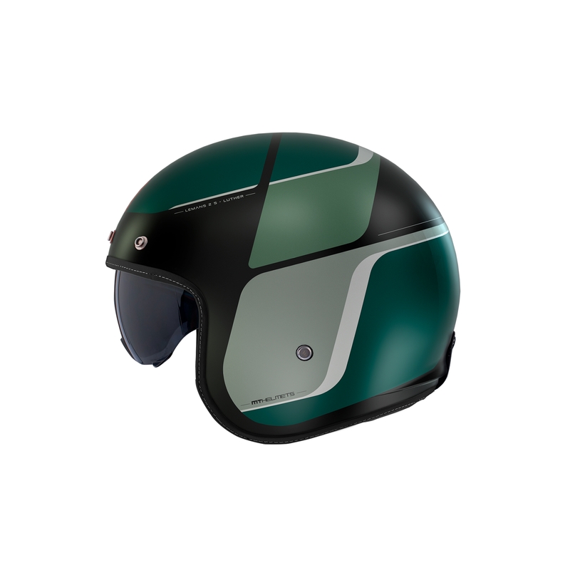 Offener Motorradhelm MT Le Mans 2 SV Luther mattschwarz-grau-grün