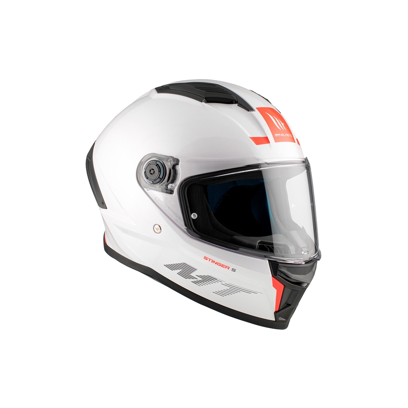 Integrierter Motorradhelm MT Stinger 2 Solid glänzend weiß