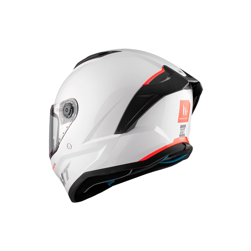 Integrierter Motorradhelm MT Stinger 2 Solid glänzend weiß