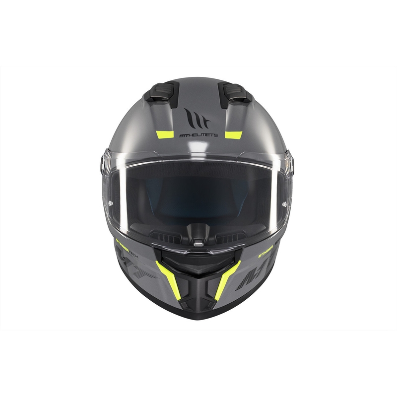 Integrierter Motorradhelm MT Stinger 2 Solid glänzend grau