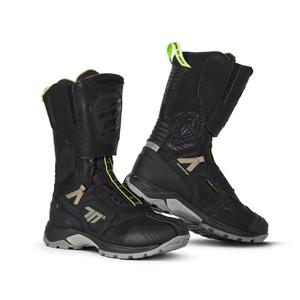 Motorradstiefel SEVENTY DEGREES SD-BA6 Stelvio High Schwarz-Sand-Fluogelb