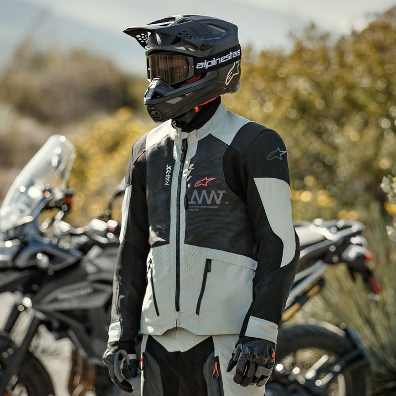 Alpinestars Amt 7 Air Motorradjacke hellgrau-schwarz