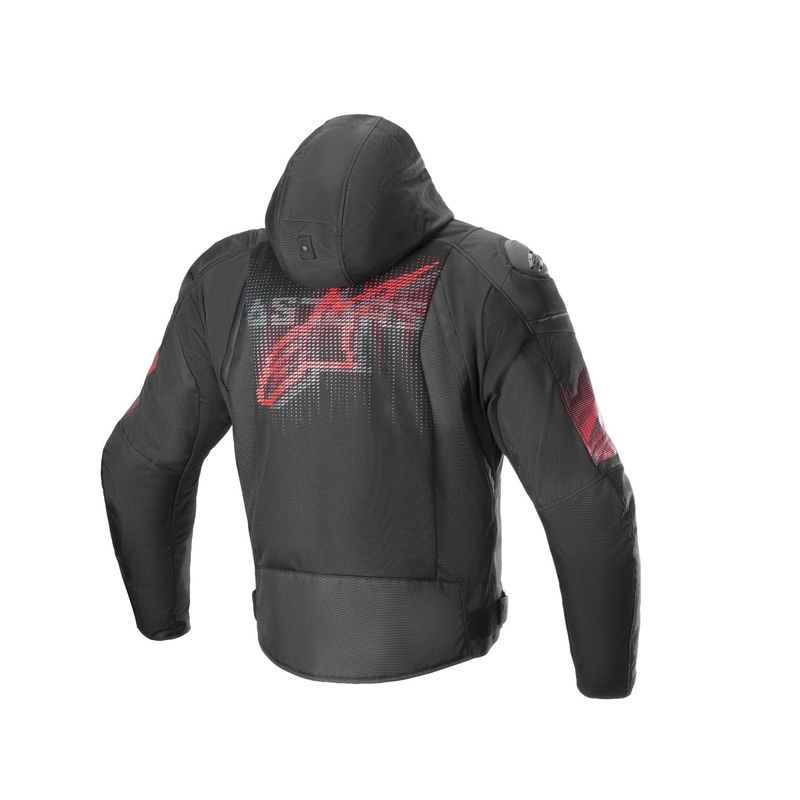 Alpinestars Zaca Air Venom Wasserdichte Motorradjacke Schwarz/Fluo Rot