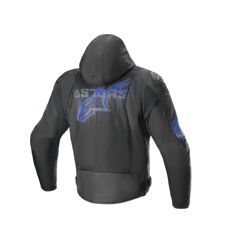 Alpinestars Zaca Air Venom Wasserdichte Motorradjacke Schwarz/Fluo Blau