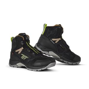 Motorradstiefel SEVENTY DEGREES SD-BA7 Stelvio Low Schwarz-Sand-Fluogelb