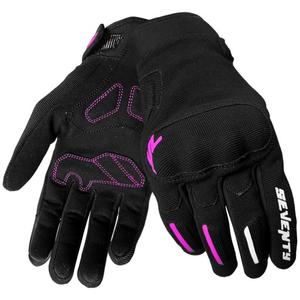 Damen-Motorradhandschuhe Seventy Degrees SD-C42 Asphalt schwarz-rosa