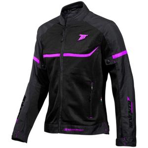 Damen-Motorradjacke SEVENTY DEGREES SD-JR30.1 Mojave schwarz-rosa