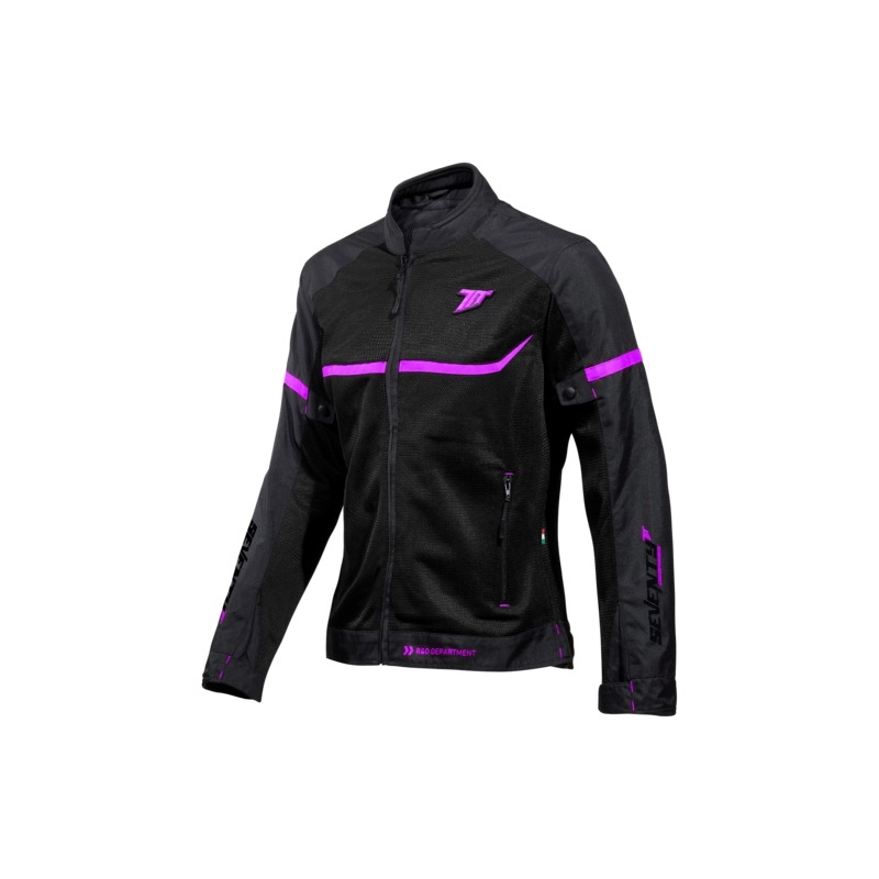 Damen-Motorradjacke SEVENTY DEGREES SD-JR30.1 Mojave schwarz-rosa