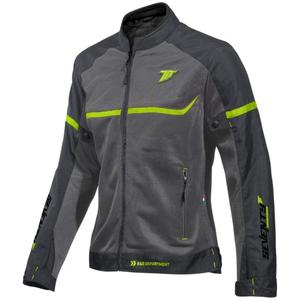 Damen-Motorradjacke SEVENTY DEGREES SD-JR30.2 Mojavegrau-Fluogelb