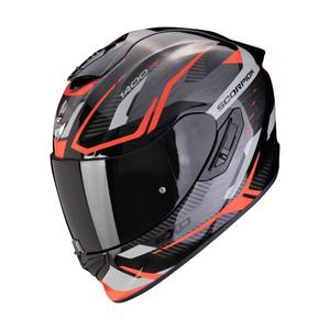 Integrierter Motorradhelm Scorpion EXO-1400 EVO II AIR ACCORD grau-rot - II. Qualität