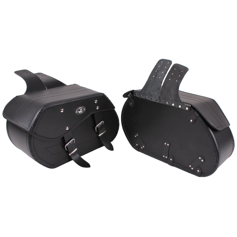 Chopper RSA-12A Motorradtaschen aus Leder mit Schloss