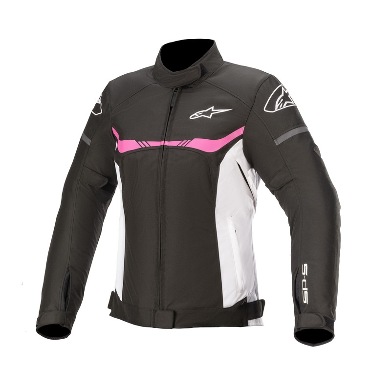 Damen-Motorradjacke Alpinestars Stella T-SPS Wasserdicht schwarz-weiß-rosa