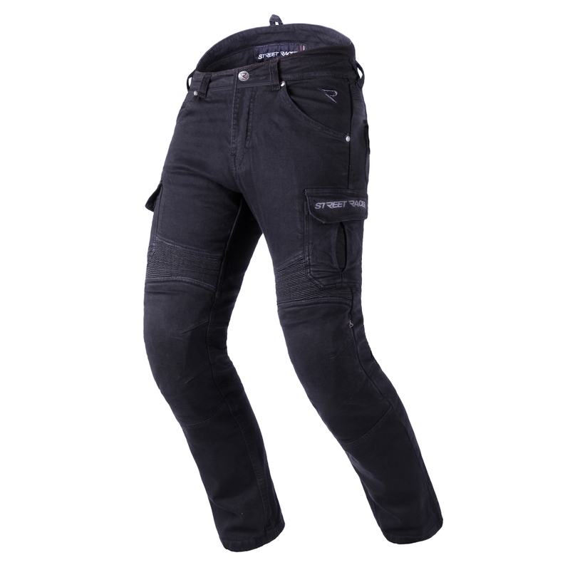 Motorradjeans Street Racer Cargo CE schwarz - II. Qualität