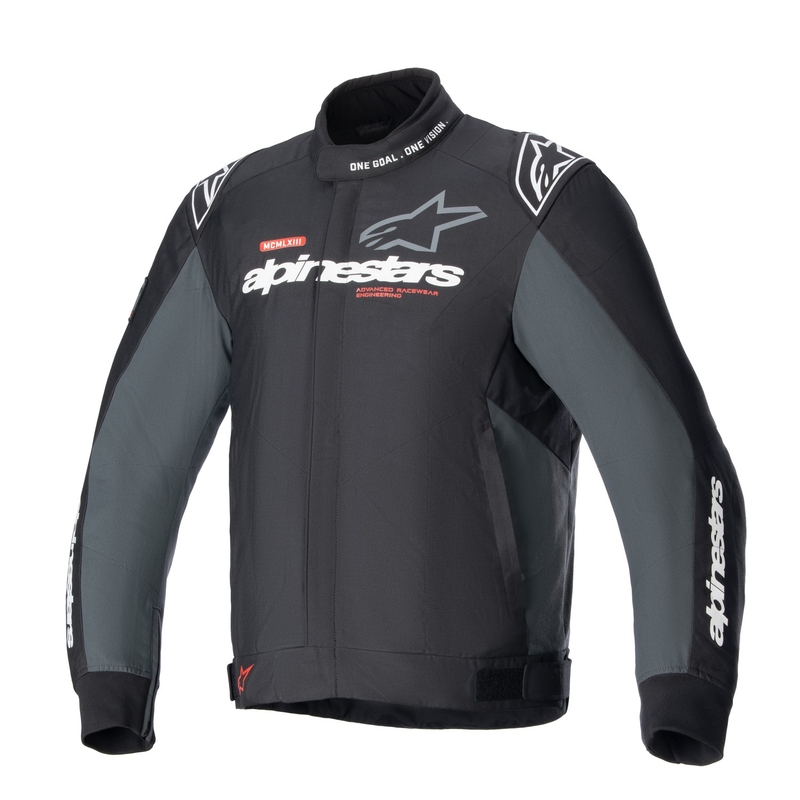 Alpinestars Monza Sport Motorradjacke Schwarz-Grau-Rot-Weiß
