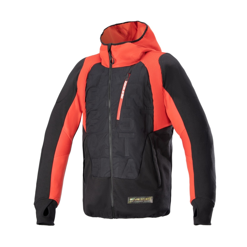 Alpinestars MO.ST.EQ Hybrid Motorrad Sweatshirt schwarz-rot