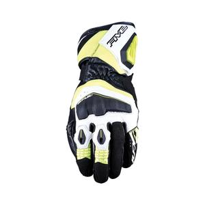 Motorradhandschuhe FIVE RFX4 EVO weiß-fluo gelb