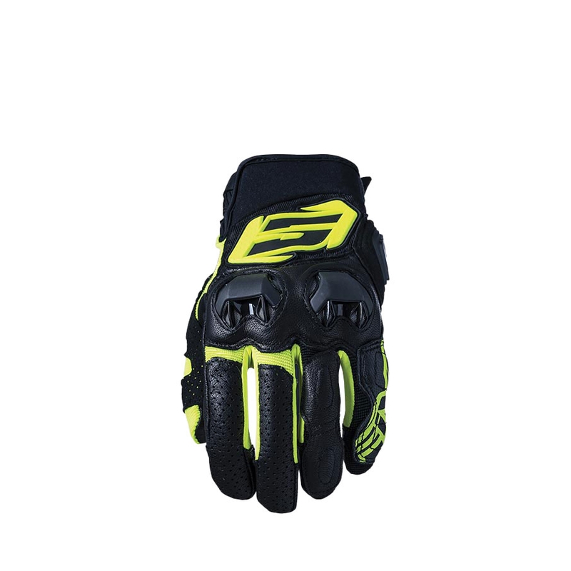 Motorradhandschuhe Five SF3 schwarz-fluogelb