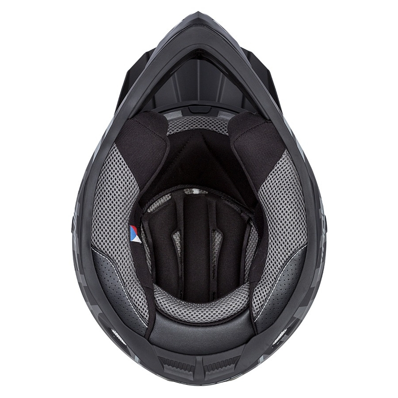 Kinder-Motocross-Helm Cassida Cross Cup Sonic Junior matt grau-schwarz