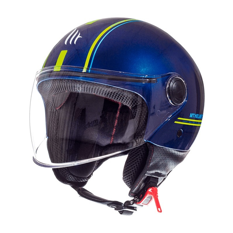 Motorradhelm Open MT Street Entire Blau-Fluo Gelb Ausverkauf