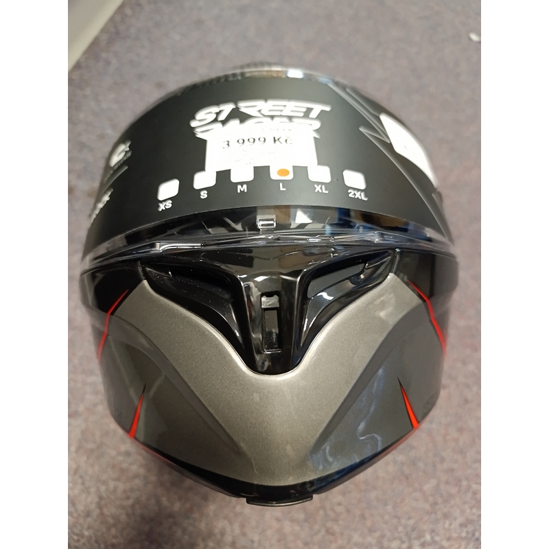 Klappbarer Motorradhelm Street Racer Ranger schwarz-rot - II. Qualität