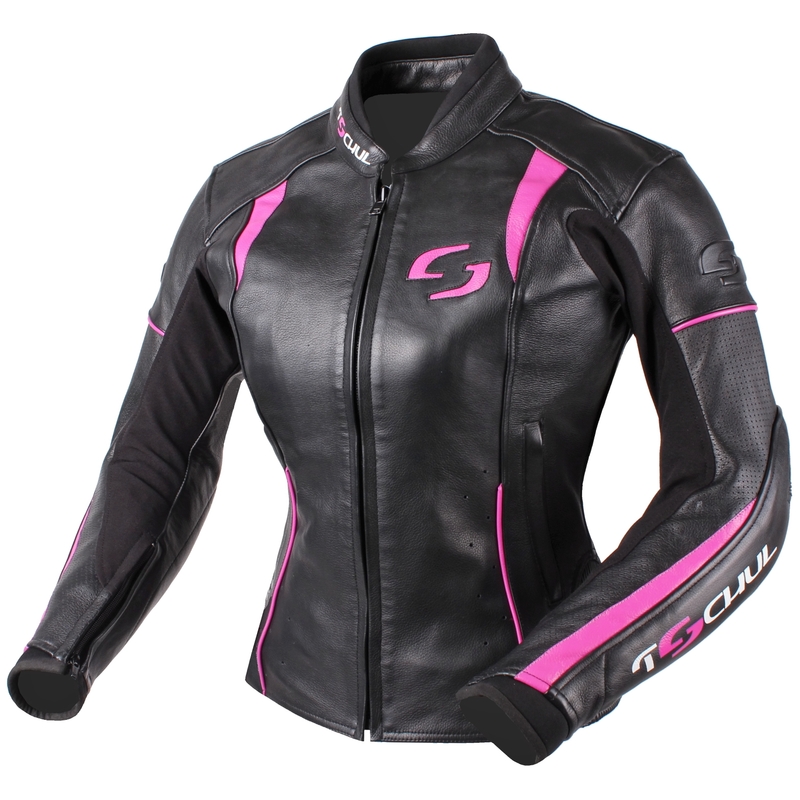 Damenjacke Tschul 828 schwarz-rosa Ausverkauf
