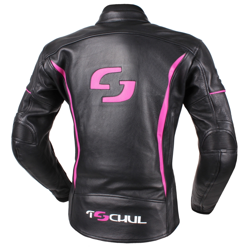 Damenjacke Tschul 828 schwarz-rosa Ausverkauf